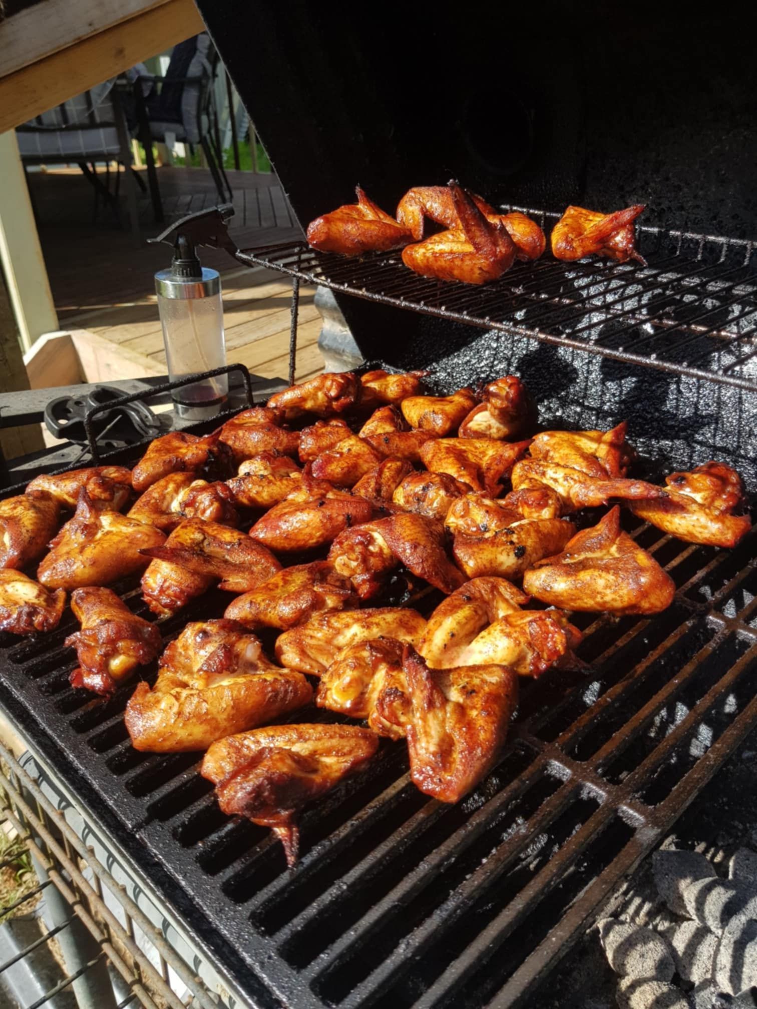 Marinated smoked chicken wings