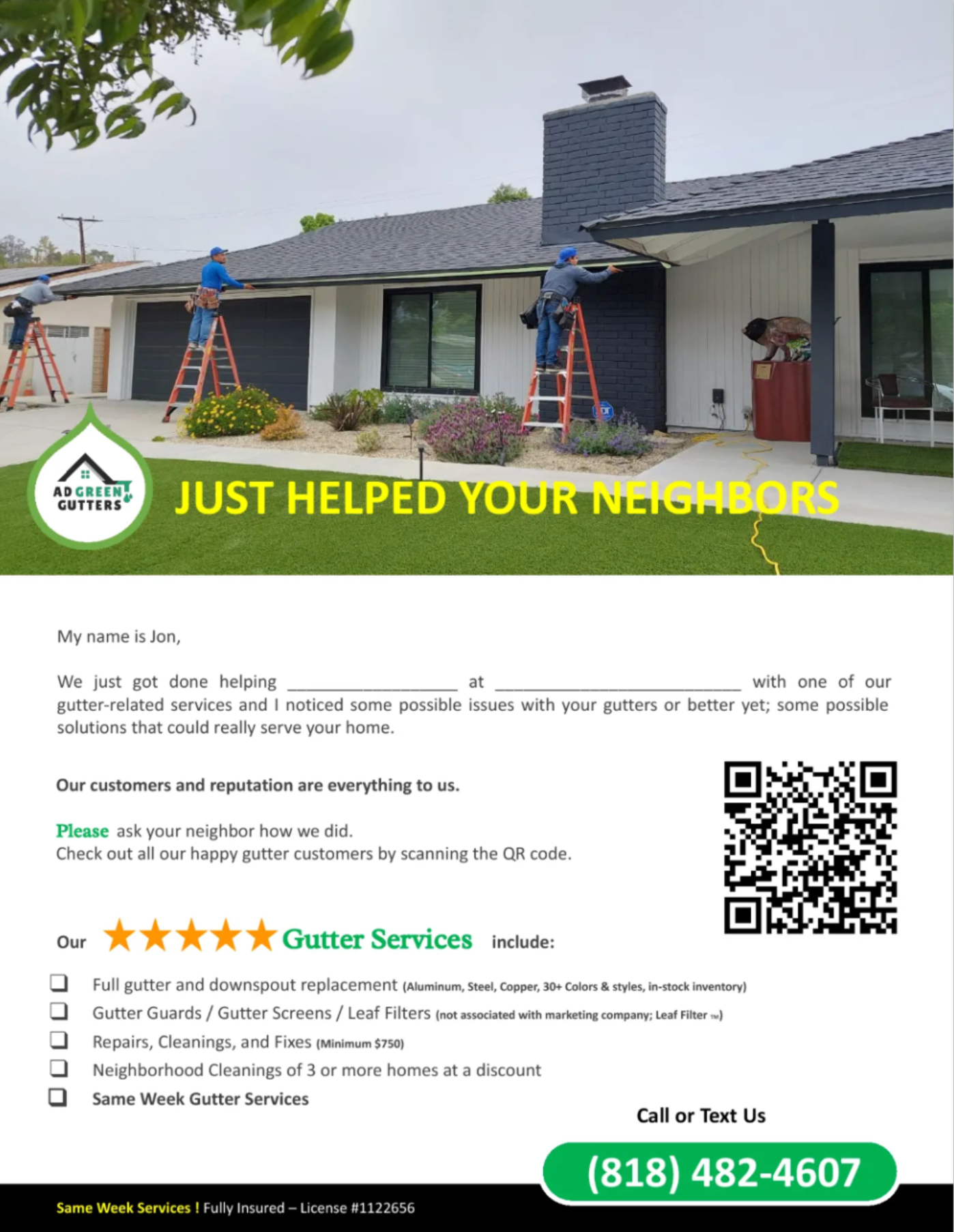 door knocking flyer,company flyer,service business flyer