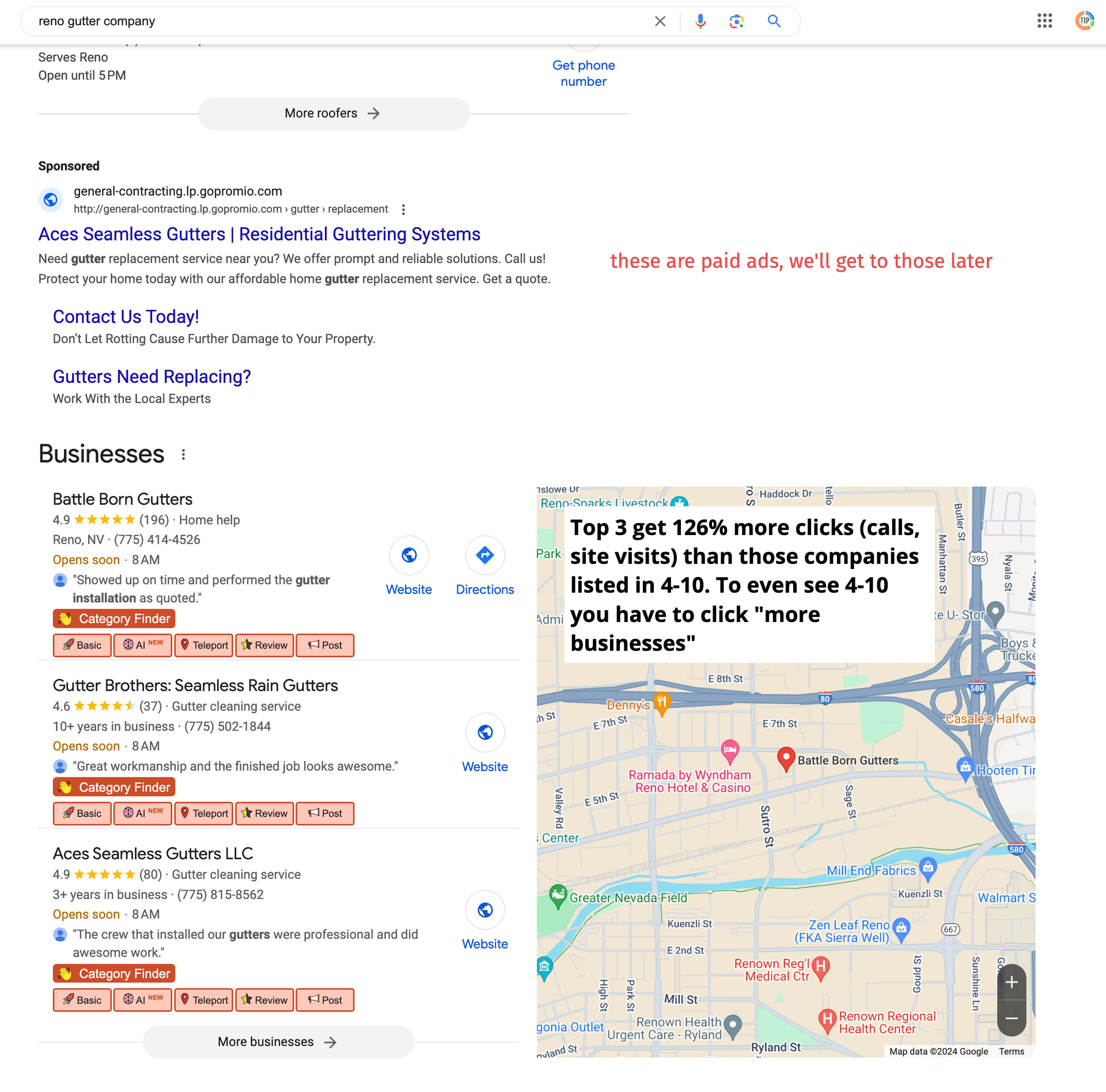 gutter local seo,gutter google map rankings