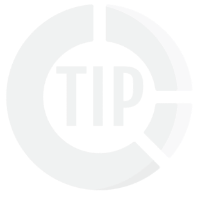 A white circle with the word tip inside of it.