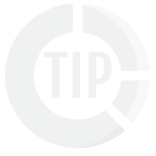 A white circle with the word tip inside of it.