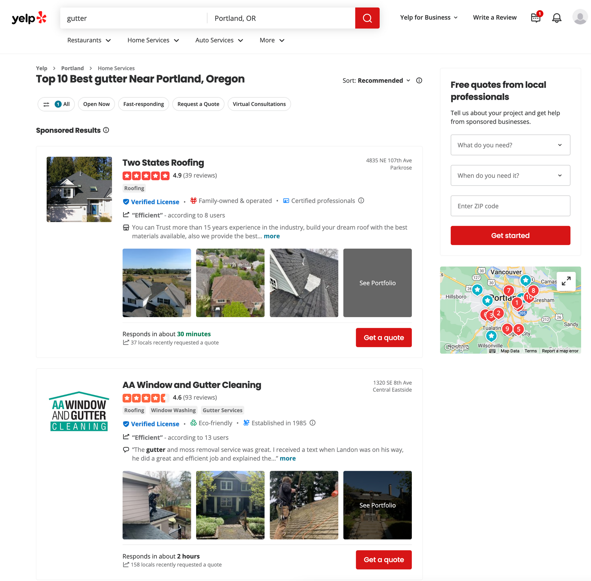 yelps ads for gutters,gutter yelp ads