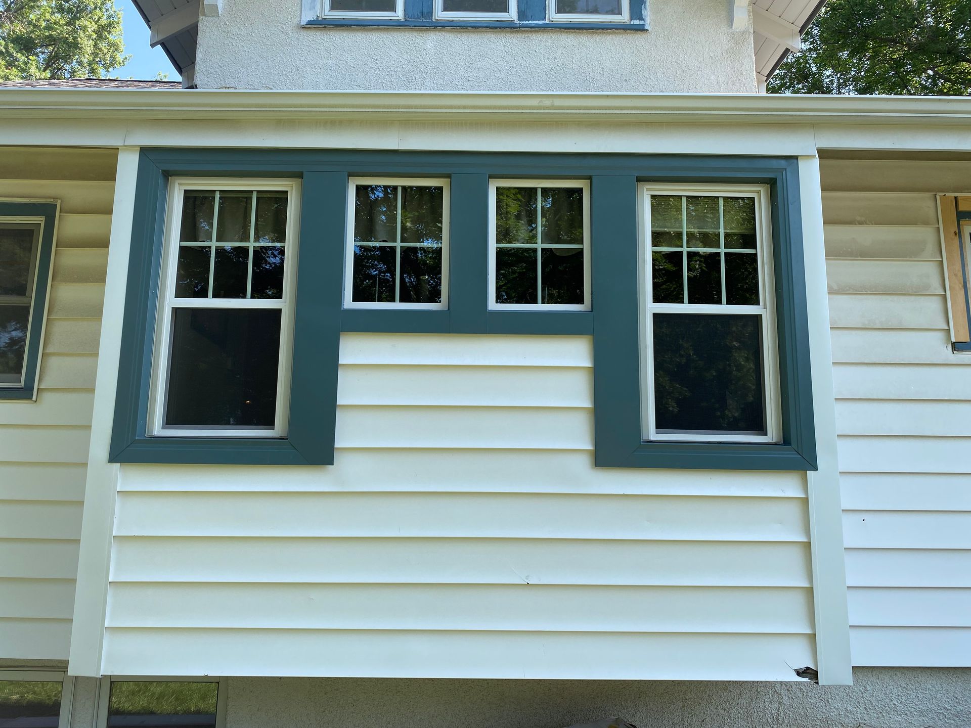 A house with a lot of windows on it