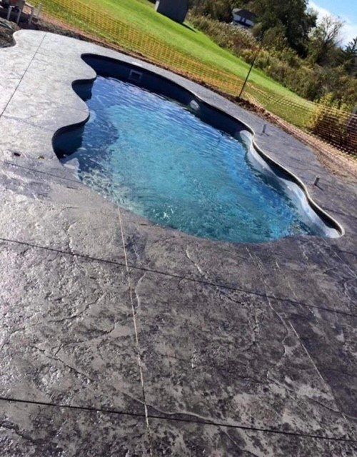 Stamp Pool Deck — Kirkwood, MO — Hoffman Concrete LLC