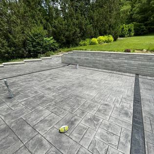 Stamp Patio and Retaining Wall — Sunset Hills, MO — Hoffman Concrete LLC