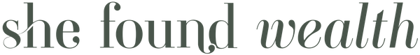 She Found Wealth logo with the text 