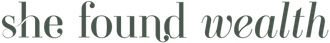 She Found Wealth logo with the text 