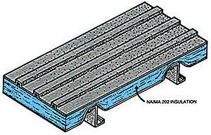 A drawing of a pallet with insulation on it.