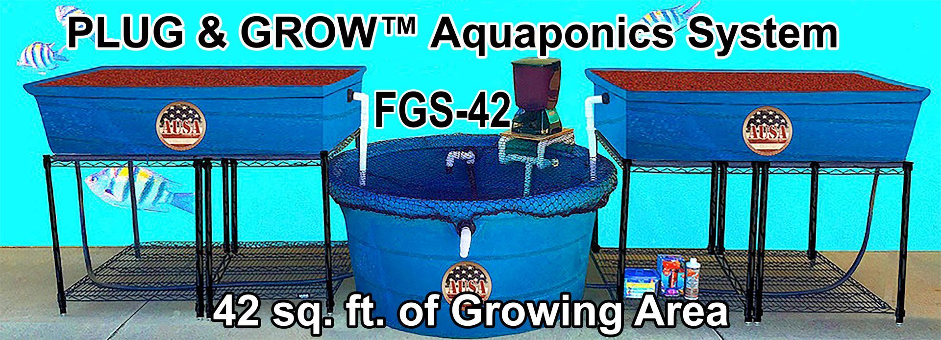 Form Fgs FGS-42 Aquaponics USA's 42 sq. ft. Dual Grow Bed System