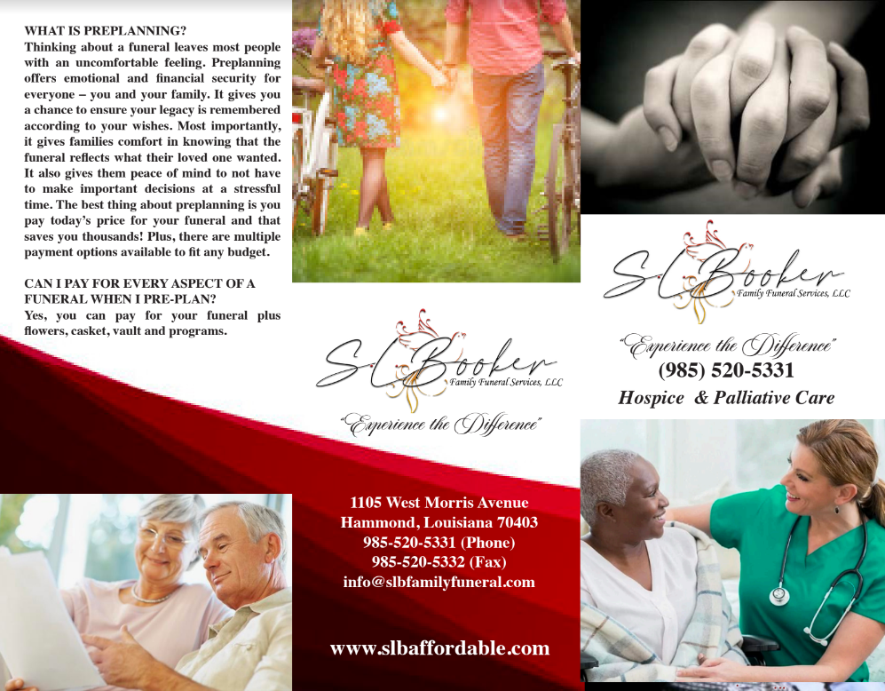 Download Forms SL Booker Family Funeral Service