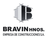 A logo for bravin hnos empresa de construcciones s.a.