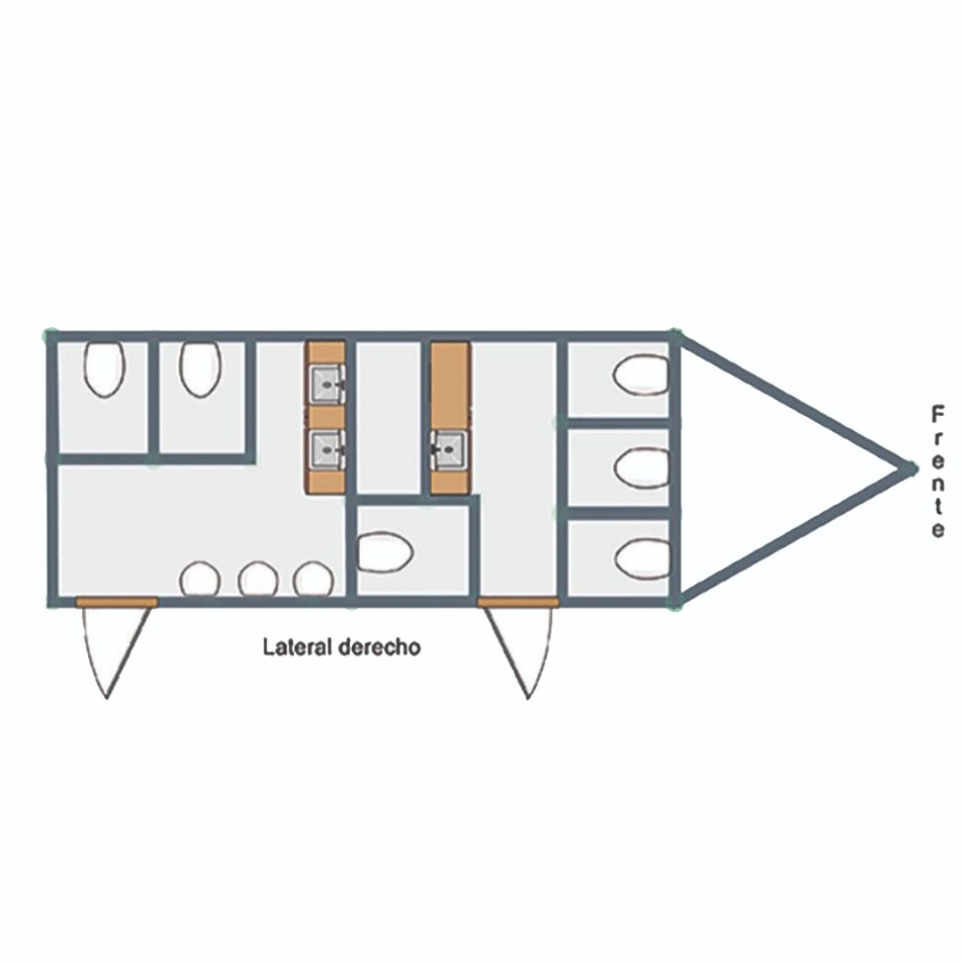 Una camioneta roja está estacionada frente a un edificio en construcción.