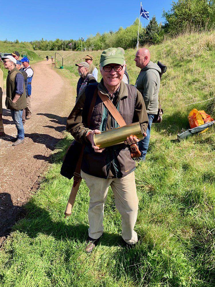 ABF Scotland's Charity Clay Shoot winner with brass shell