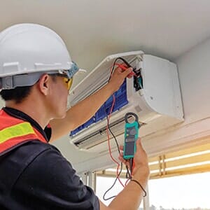 Contractor Fixing the AC — Electrical contractor in Fort Wayne, IN