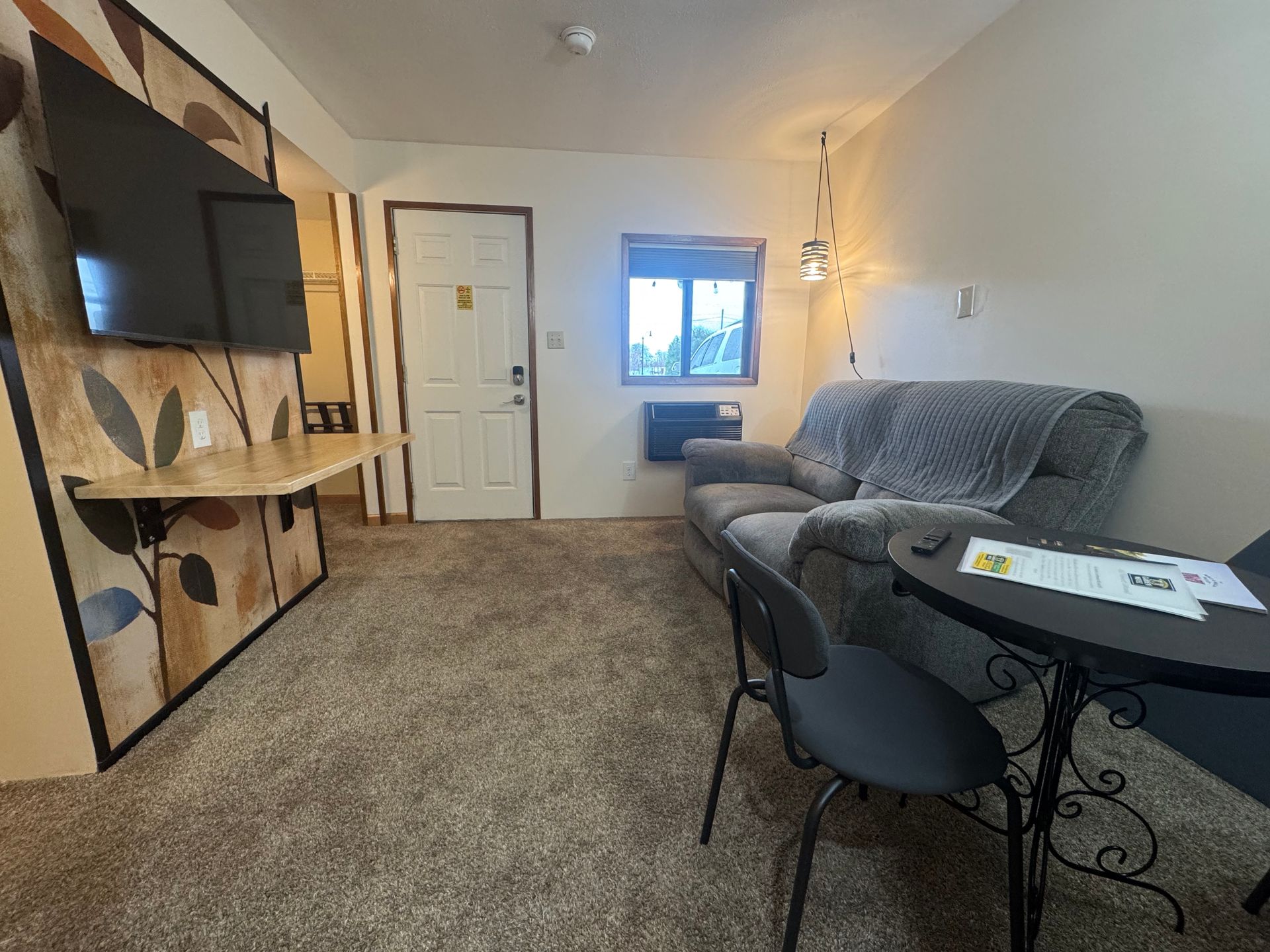 Reclining love seat and large sitting area