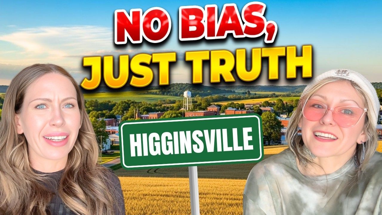 Two women stand before a scenic background featuring a 