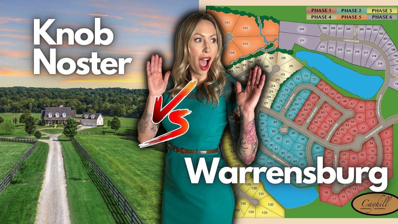 A woman in a green dress is standing in front of a map of warrensburg.
