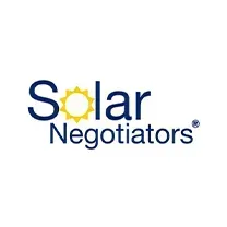 The solar negotiators logo is on a white background.