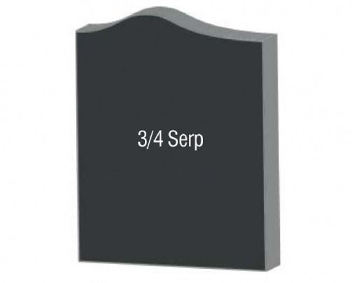 Black tombstone with a curved top and 