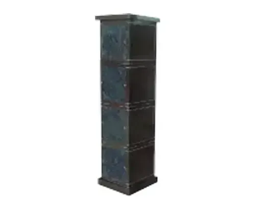 Dark, rectangular pillar with a square top and base. Sections divide the vertical structure.