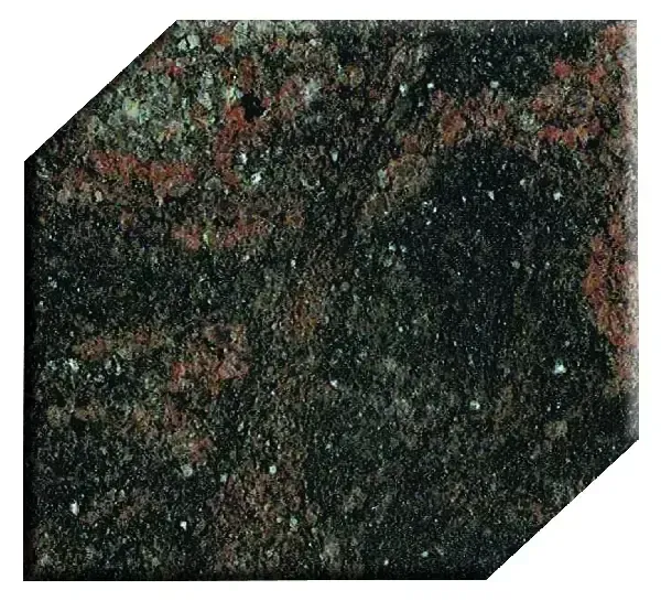 Dark, mottled stone tile with black, red, and green hues.