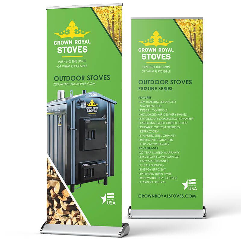 crown royal stoves banner stands