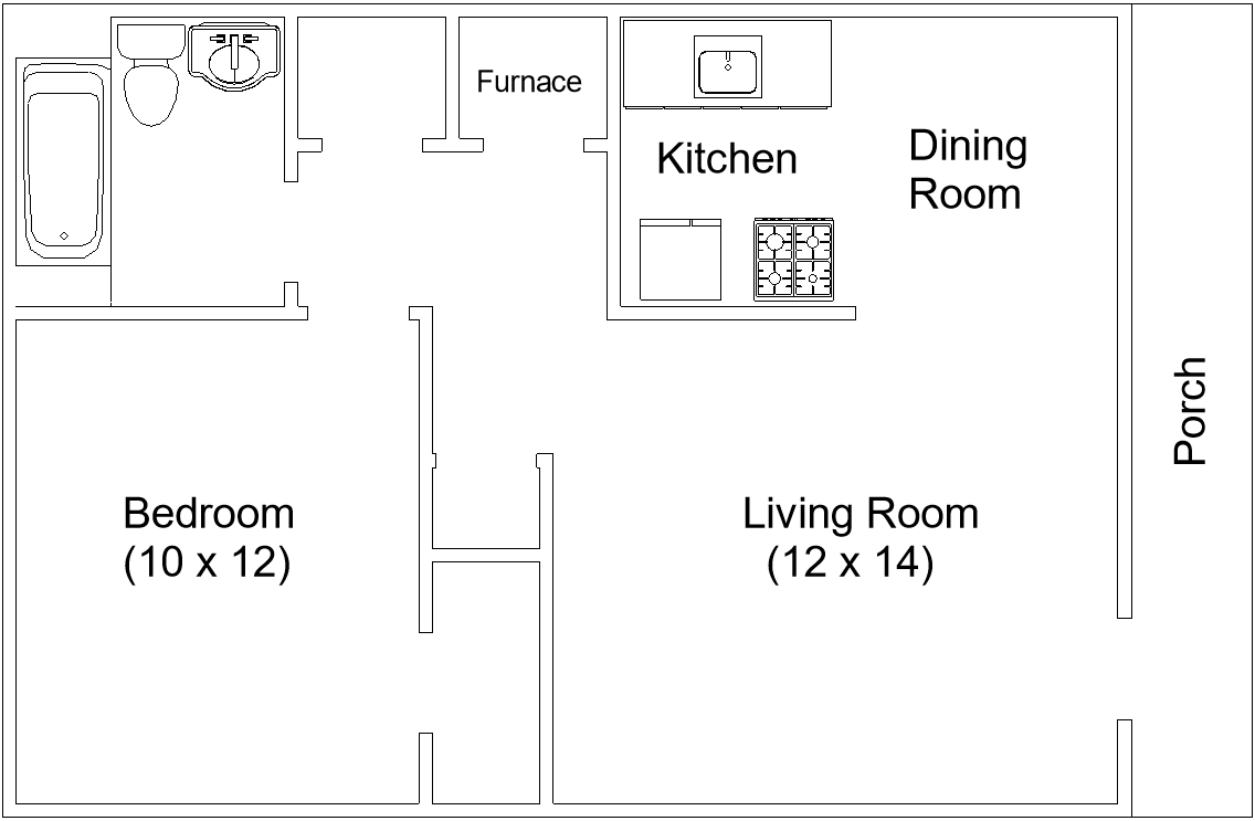 One Bedroom Floor Plan