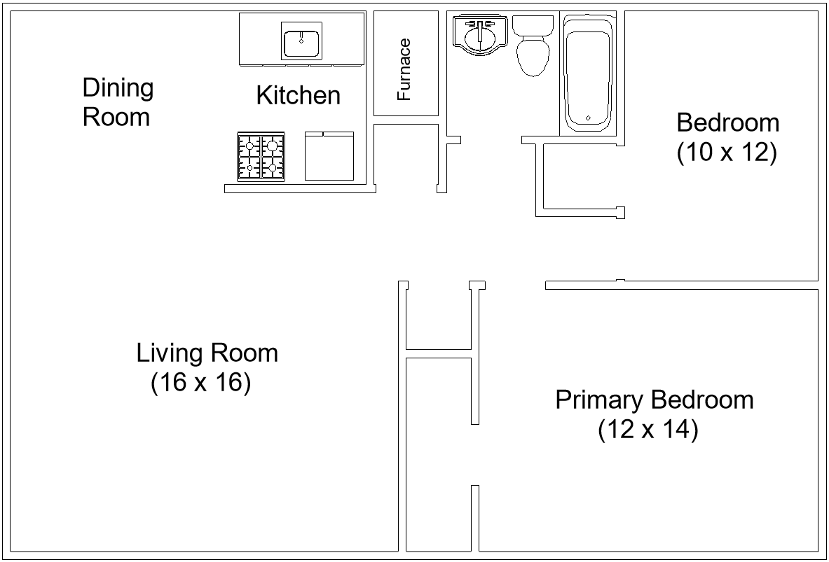 Two Bedroom Floor Plan