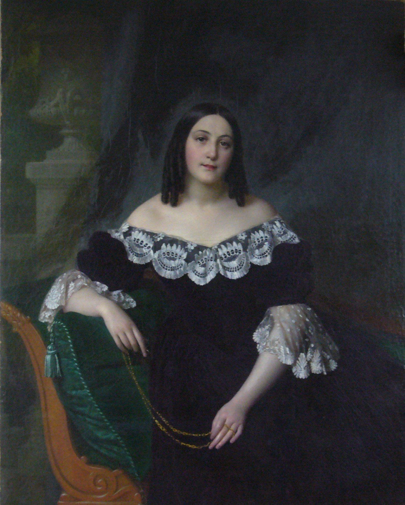 Finished work after filling losses, restoration and light semi-matt varnish