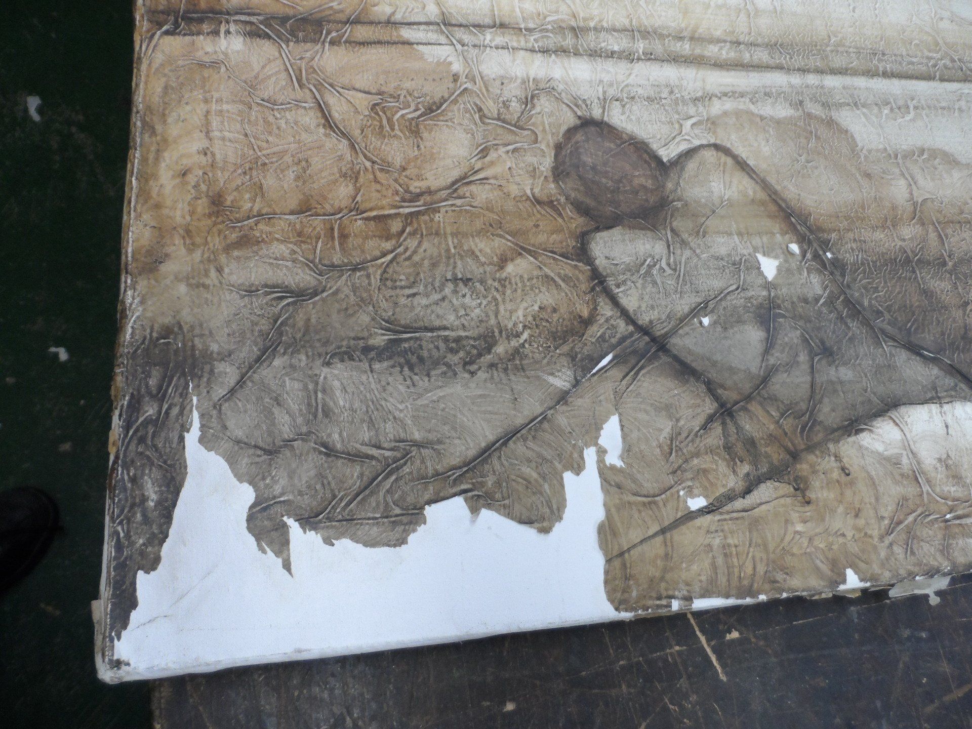 Close up of missing paper