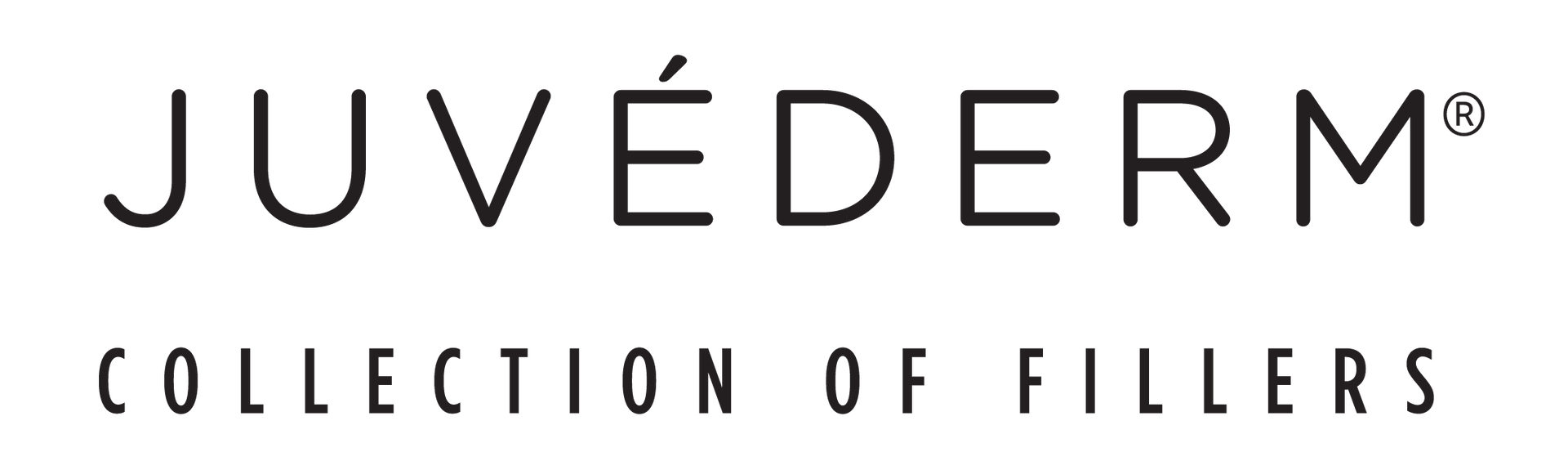 A black and white logo for juvederm collection of fillers