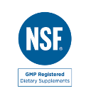 The nsf logo is a gmp registered dietary supplements logo.