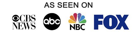 Logos for cbs abc and nbc are shown on a white background