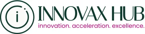 A logo for innovax hub innovation acceleration excellence