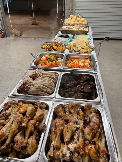 A Buffet Table Filled With Lots Of Different Types Of Food — Tru Blu Catering In Laurieton, NSW