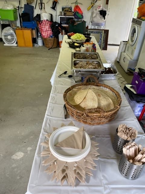 A Table With A Basket Of Tortillas On It — Tru Blu Catering In Port Macquarie, NSW