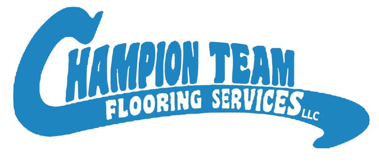 Blue logo of "Champion Team Flooring Services LLC".