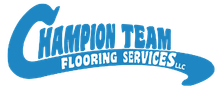 Blue logo of "Champion Team Flooring Services LLC".