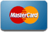 A blue and orange mastercard logo on a white background.
