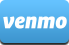 A blue button with the word venmo on it.
