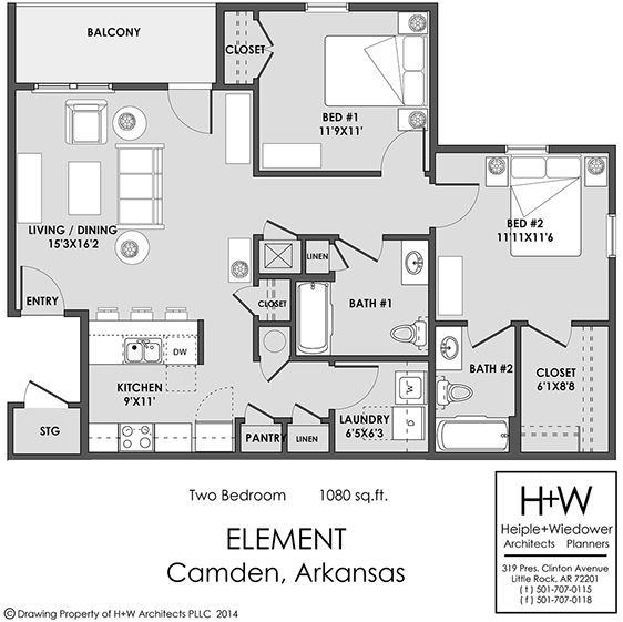two bedroom layout