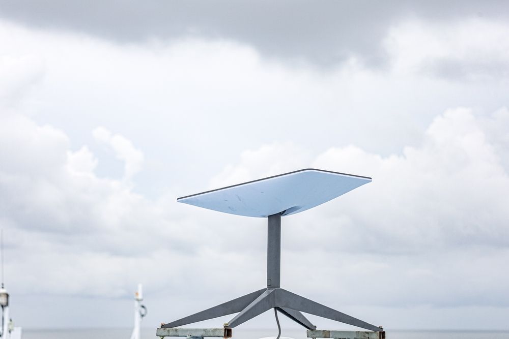 A Starlink Atop a Metal Support Against a Cloudy Sky — MATV Systems Australia Pty Ltd in Wickham, NSW