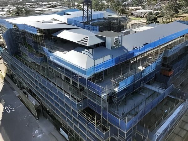 An Aerial View of A Large Building Under Construction — MATV Systems Australia Pty Ltd in Wickham, NSW