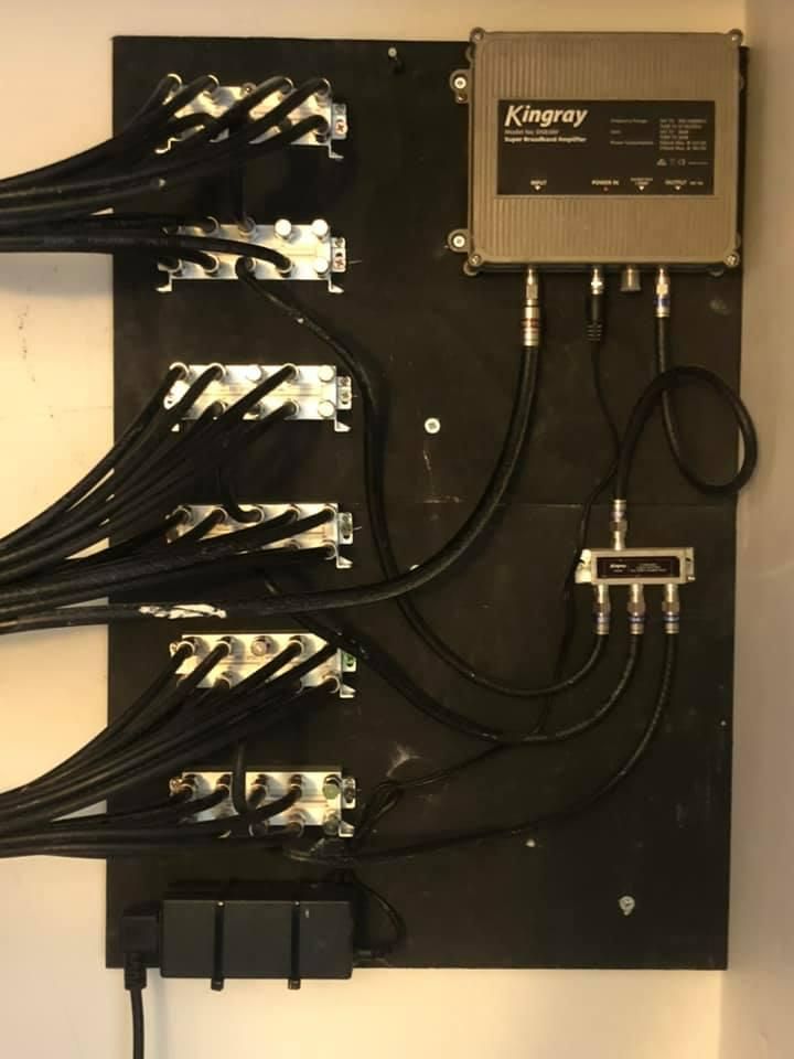 A Kingray Box with A Bunch of Wires Attached to It — MATV Systems Australia Pty Ltd in Central Coast, NSW