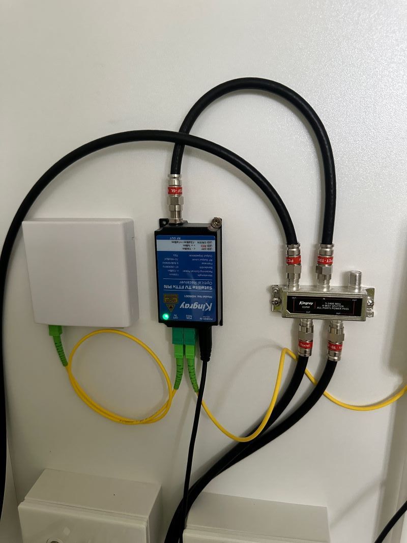 A Bunch of Wires Are Connected to A Device on A Wall — MATV Systems Australia Pty Ltd in Hunter Valley, NSW