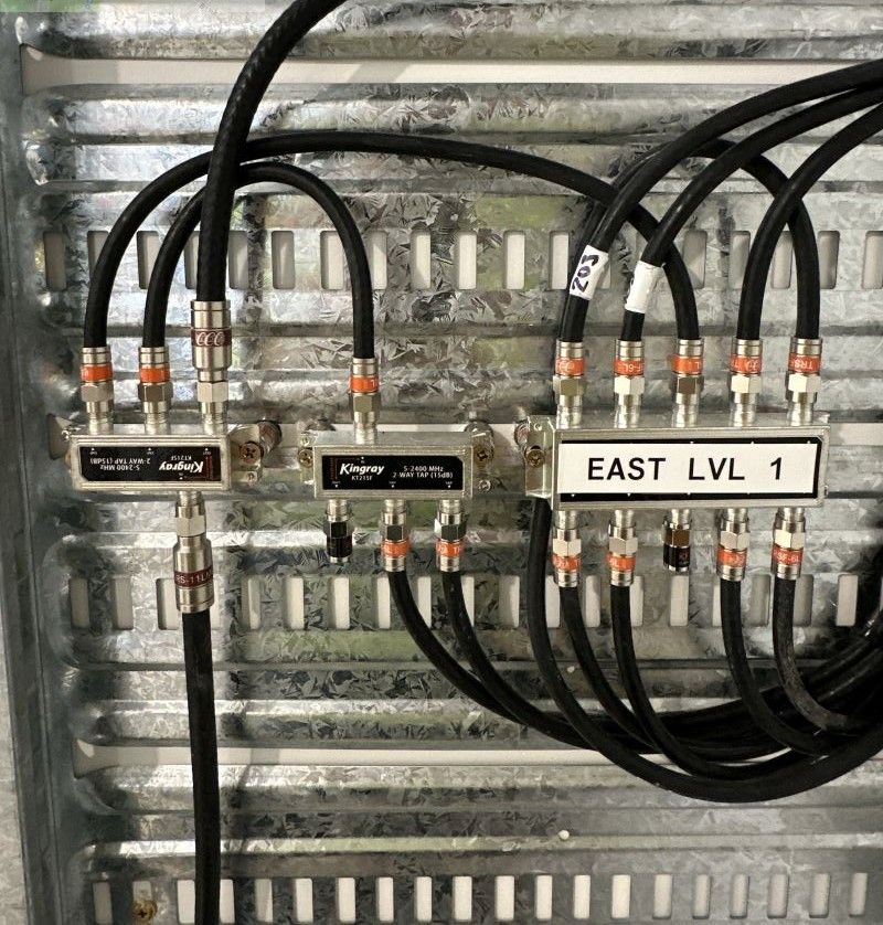 A Bunch of Wires Are Connected to A Wall — MATV Systems Australia Pty Ltd in Wickham, NSW