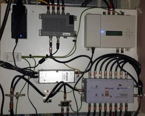 A Bunch of Wires Are Connected to A White Board — MATV Systems Australia Pty Ltd in Wickham, NSW
