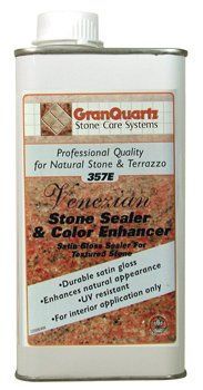 A bottle of venetian stone sealer and color enhancer. A bottle of venetian stone sealer and color enhancer