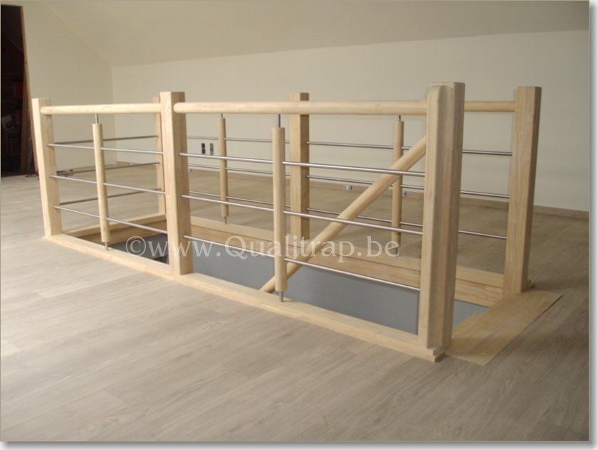 balustrade model marco hout en inox
