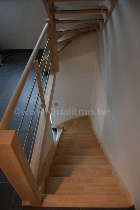 balustrade hout en inox 